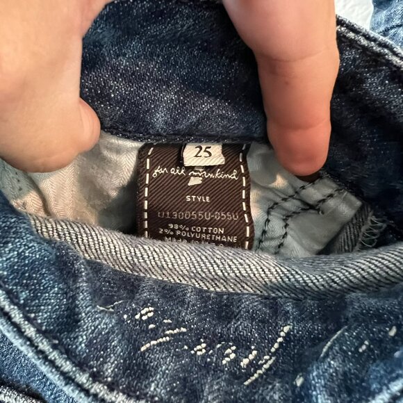 7 FOR ALL MANKIND A POCKET FLARE JEANS 25 x 29 - Picture 8 of 9